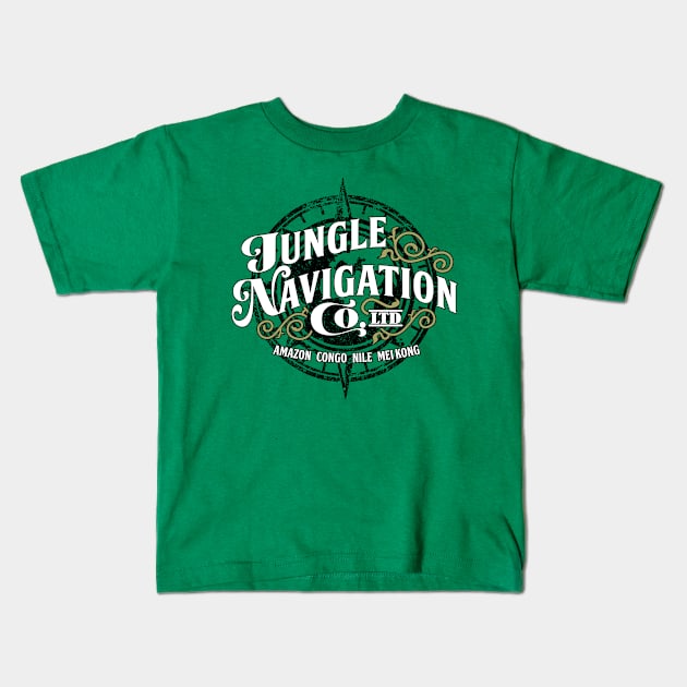 Jungle River Navigation Company Kids T-Shirt by SkprNck
